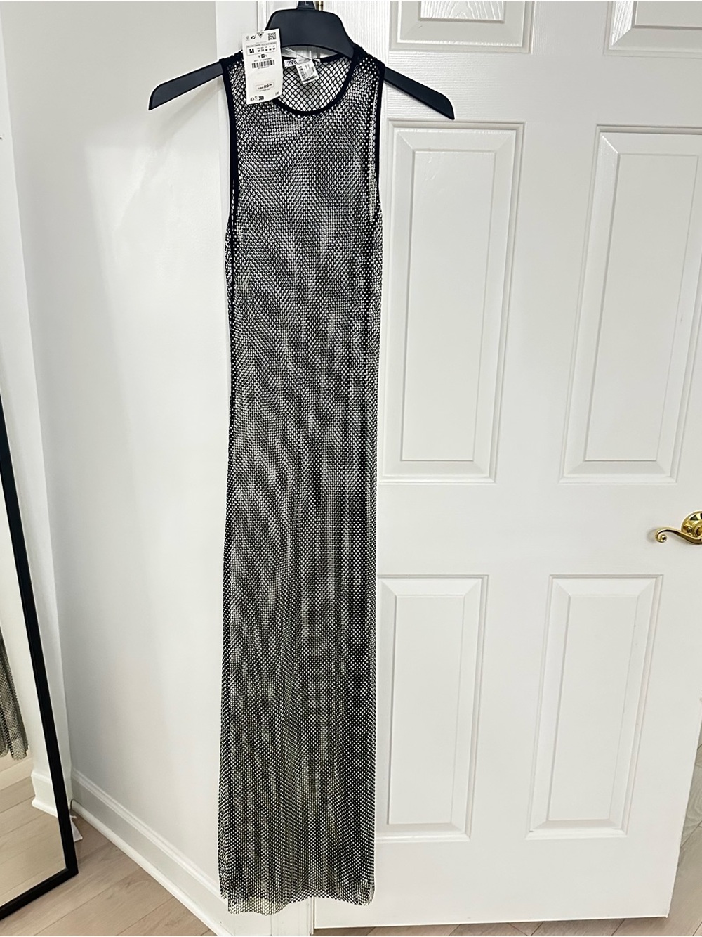 Zara Black Mesh Maxi Dress
